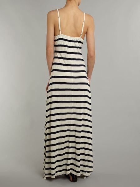 Denim And Supply Ralph Lauren Sleeveless Sailor Stripe Jersey Maxi Dress