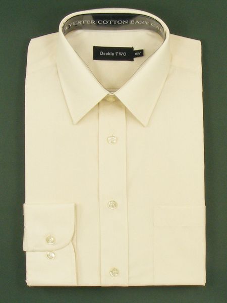 Double Two King Size Classic Plain Longsleeve Shirt in Beige for Men (cream) - Lyst
