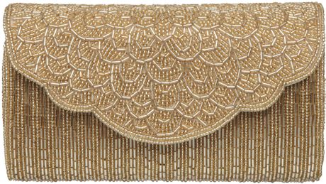 dune gold clutch bag sale