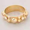 Fallon Jewelry Classique Bangle in Gold - Lyst