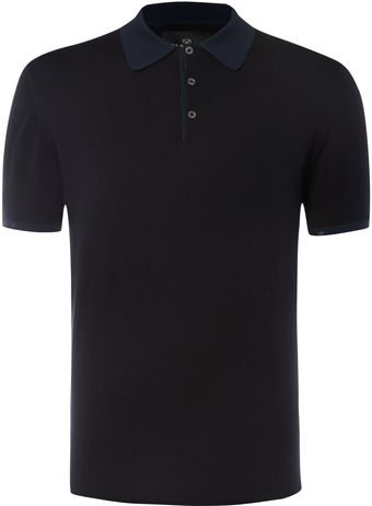 Farrell Knitted Polo Shirt - Lyst