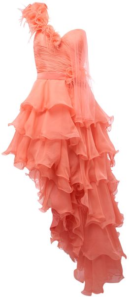 Forever Unique Paloma One Shoulder Ruffle Dress - Lyst