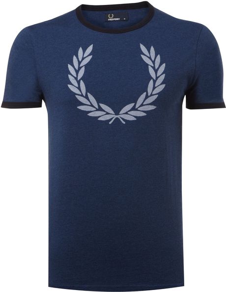 Fred Perry Marl Laurel Tshirt in Blue for Men (indigo) - Lyst