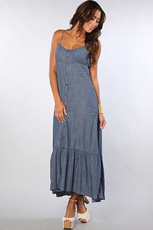 Free People The Open Back Tencel Dress in Antique Blue - Lyst
