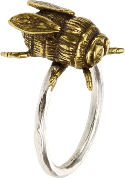 French Connection Bee Ring in Gold (metallic gold & multi coloured) - Lyst