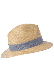 French Connection Straw Trilby with Striped Band - Lyst