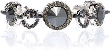 Gemini Bracelet Made with Swarovski Crystal in Gray (black) - Lyst