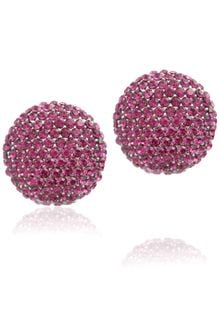 Gemini Fuchsia Stud Earrings with Swarovski Crystals - Lyst