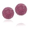 Gemini Fuchsia Stud Earrings with Swarovski Crystals in Pink (fuchsia) - Lyst