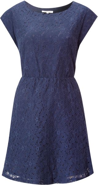 Glamorous Broderie Anglaise Tunic Dress in Blue (navy) - Lyst