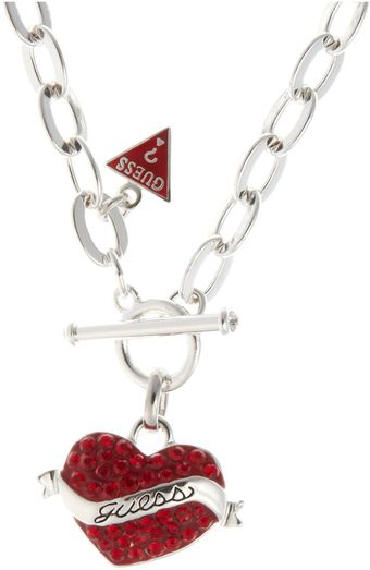 Guess Tattoo Heart Pendant - Lyst