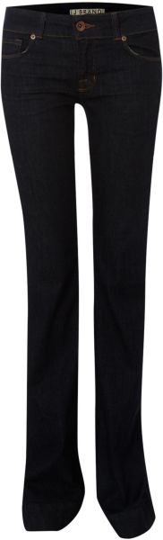 J Brand Lovestory Flare Low Rise Jean in Pure in Blue (denim dark wash) - Lyst