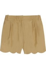 J.Crew Scalloped Cotton and Silkblend Shorts