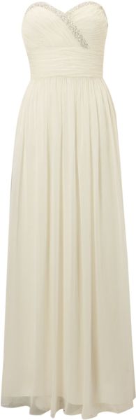 Js Collections Strapless Jewel Ruched Waist Dress - Lyst