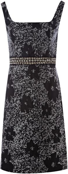 Js Collections Jacquard Scoop Dress in Gray (silver) - Lyst