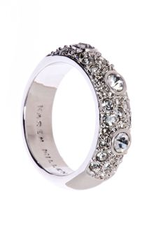 Karen Millen Karen Millen 3 Stone Encrusted Ring - Lyst
