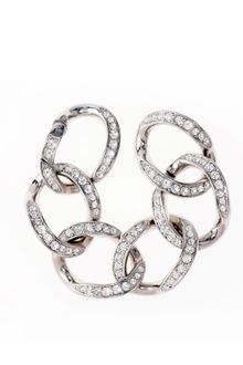 Karen Millen Karen Millen Encrusted Link Bracelet - Lyst