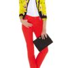 Karen Millen Yellow Floral Biker Knit in Yellow - Lyst