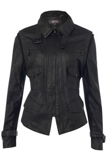 Kenneth Cole Biker Zip Detail Jacket - Lyst