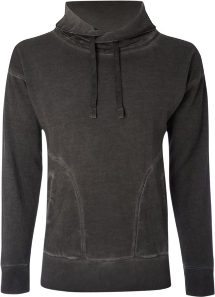 Label Lab Over Head Funnel Neck Sweat Top in Gray for Men (dark grey) - Lyst