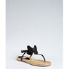 Lanvin Black Satin Bow Espadrille Sandal in Black - Lyst