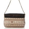 Love Moschino Love Jacquard Medium Flap Over Shoulder Bag in Black - Lyst