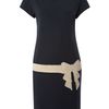 Love Moschino Drop Waist Contrast Bow Dress in Blue (navy) - Lyst