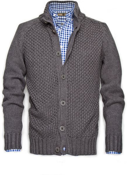 Mango Dakar Cableknit Cardigan in Gray for Men (gunmetal) - Lyst