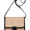 Marc By Marc Jacobs Black Solid Straw Jane Friend Crossbody Bag in Beige (black) - Lyst