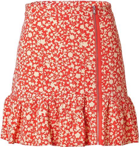 Marc By Marc Jacobs  Ando Flower Skirt in Red - Lyst