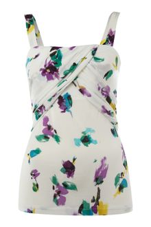 Max Mara Studio Strappy Flower Print Top - Lyst