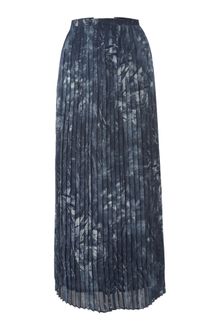 Michael by Michael Kors Navy Printed Maxi Skirt - Lyst