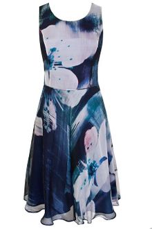 Prom Dress Shops London on Minuet Petite Blue Zebra Print Jersey Dress In Blue   Lyst