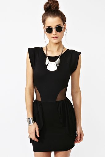 Nasty Gal Peplum Mesh Dress - Lyst