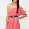 Nasty Gal Slashed Side Dress Coral in Pink (coral) - Lyst