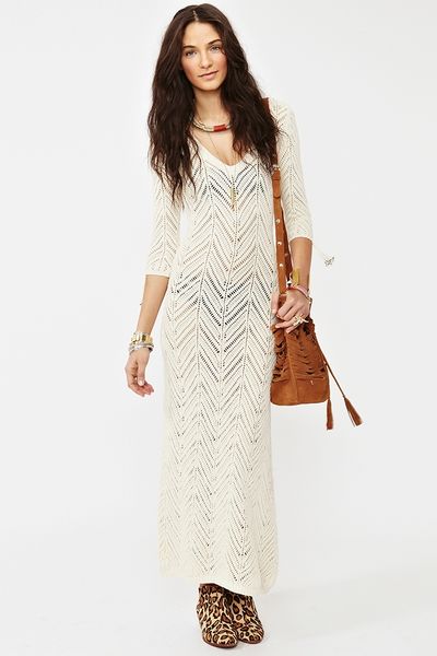 Nasty Gal Freewheelin Crochet Dress in Beige (cream) - Lyst