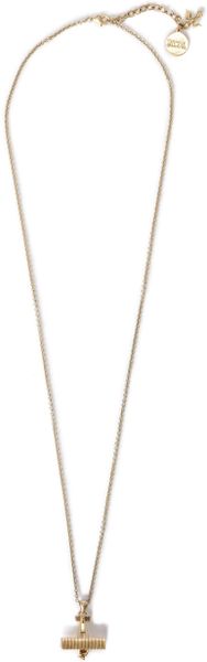 Nw3 By Hobbs Aeroplane Pendant in Beige (antique gold) - Lyst