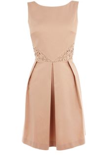 Oasis Dobby Spot and Lace Dress - Lyst