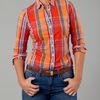Tommy Hilfiger Felice Check Long Sleeve Shirt in Multicolor (orange) - Lyst