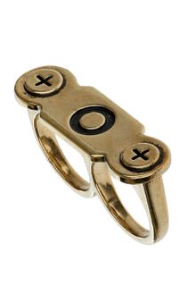 Topman Gold Hardware Two Finger Ring - Lyst