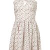 Topshop Twist Neck Dress By Annie Greenabelle in Beige (cream) - Lyst