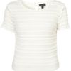 Topshop Lace Crop Tshirt in Beige (ivory) - Lyst