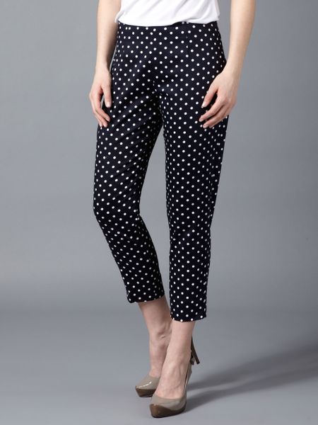 navy capri trousers