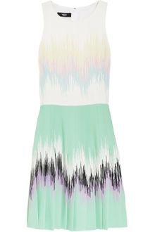 Versus  Pleated Crepe Dress - Lyst