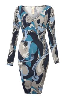Vivi Boutique Patterned Crossover Dress - Lyst