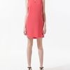 Zara Dress with Fringes On Back in Pink (coral) - Lyst