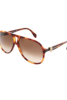 Alexander McQueen Plastic Skull Aviator Sunglasses - Lyst