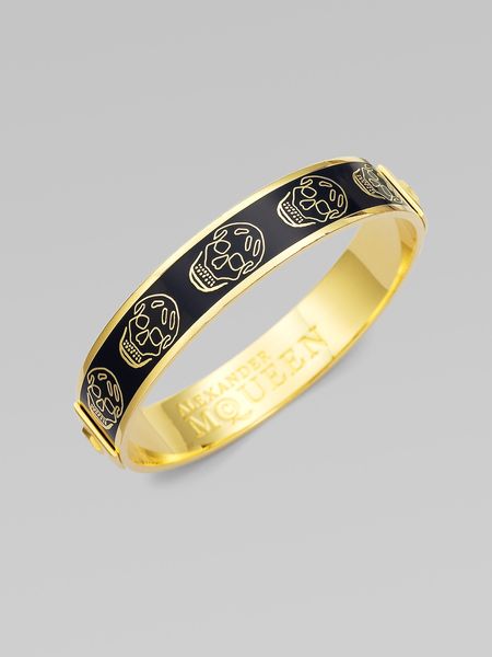 Alexander Mcqueen Small Skull Cuff in Blue (navy) - Lyst