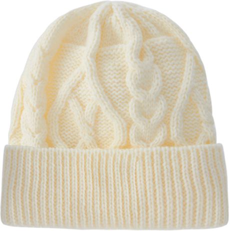 Asos Cable Knit Turn Up Beanie in Beige for Men (ecru) - Lyst