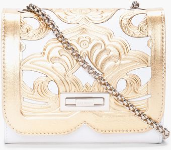  Gold Tone Ultimate Embossed Shoulder Bag 